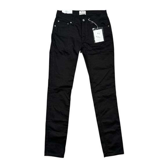 NWT Acne Studios Ace Stay Cash Skinny Black Denim Jeans Mens 33 - Picture 2 of 11